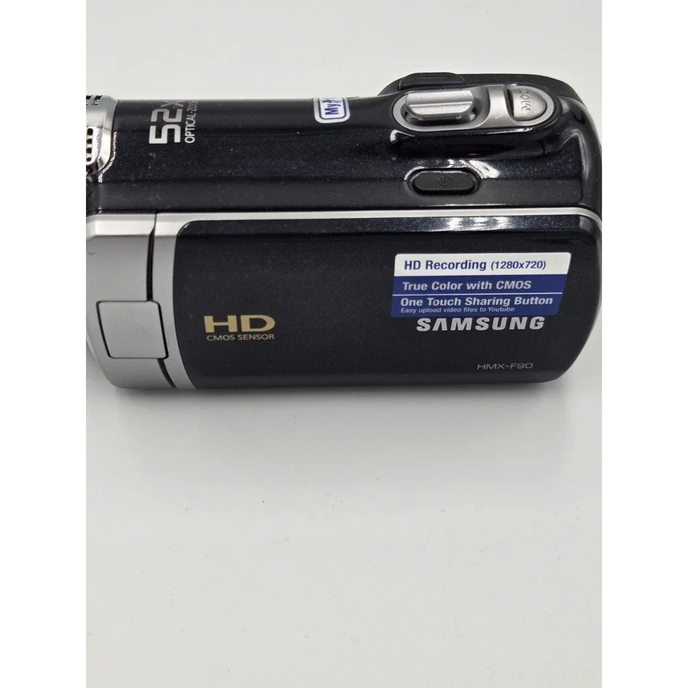Samsung HMX-F90 HD Camcorder 52x Optical Zoom - Black w USB Cable